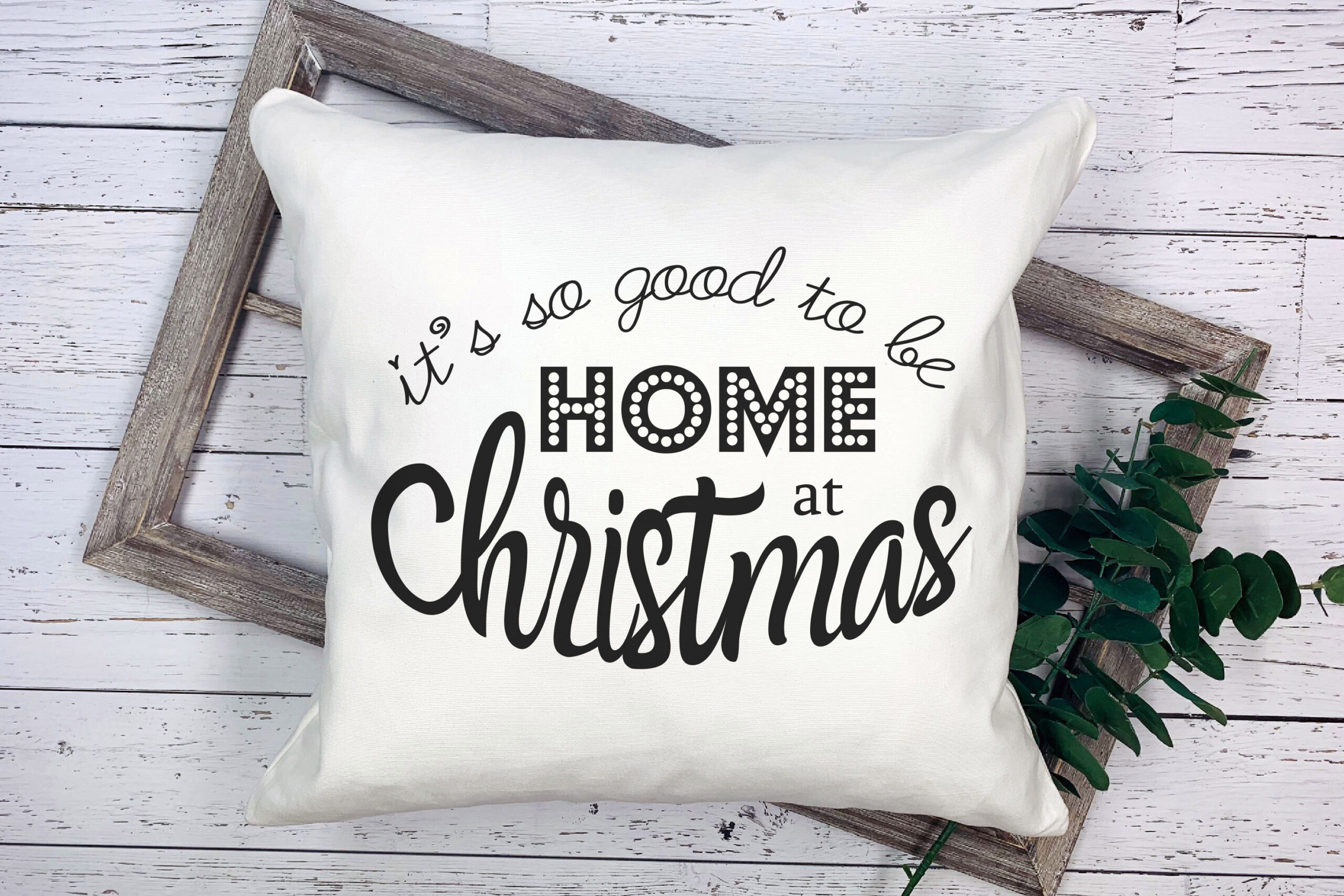 Free Home at Christmas SVG Cutting File for the Cricut.