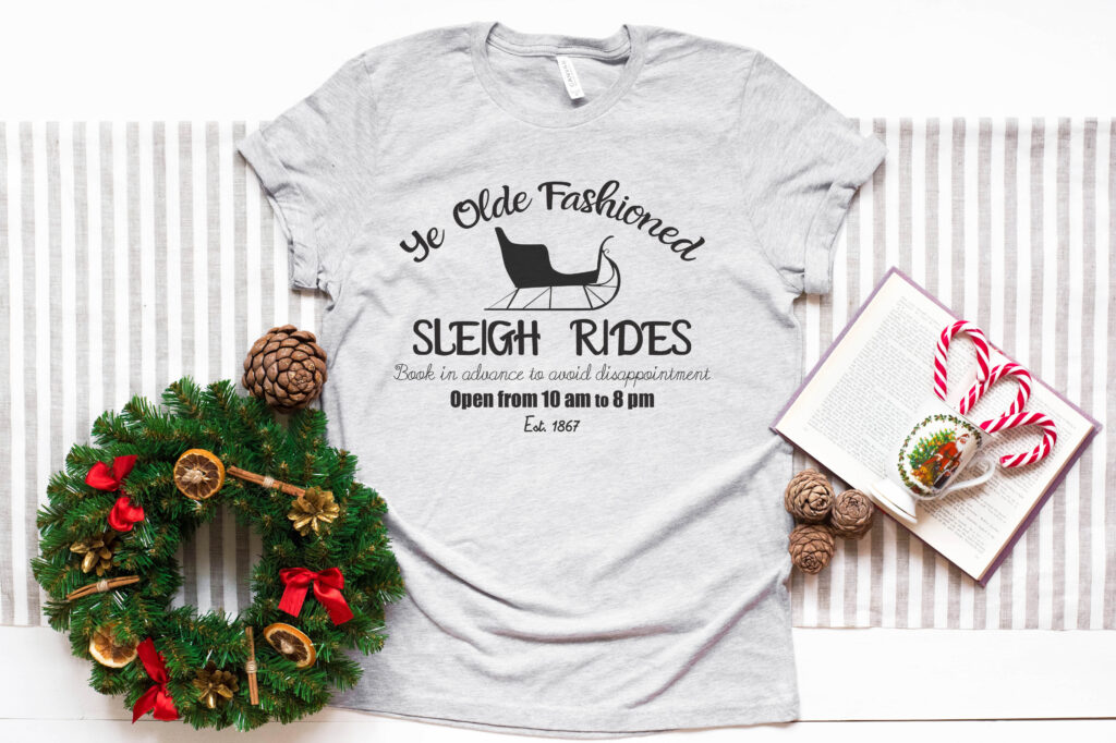 Free Ye Olde Fashioned Sleigh Rides SVG File