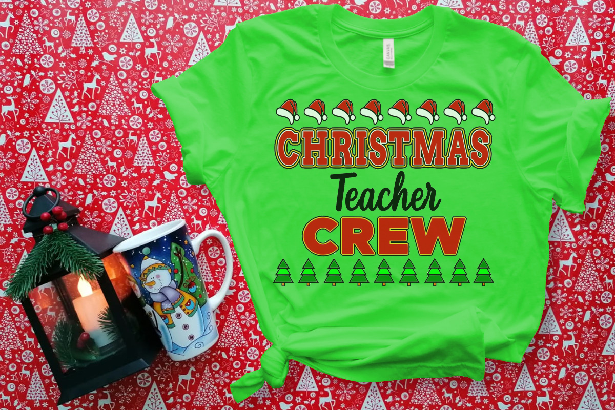 Free Christmas Teacher Crew SVG Cutting File for the Cricut.