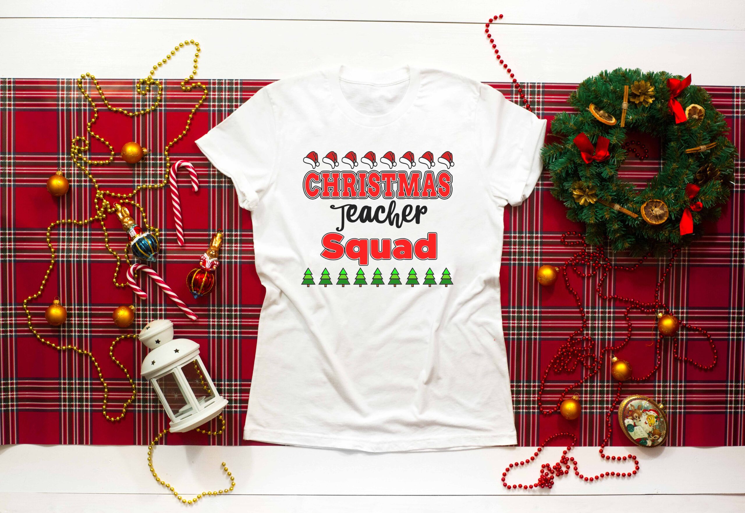 Free Christmas Teacher Squad SVG Cutting File for the Cricut.