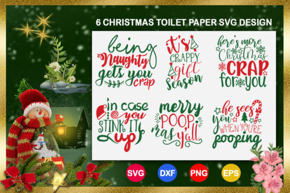 Christmas toilet paper SVG Bundle by Design Place 580x386 1