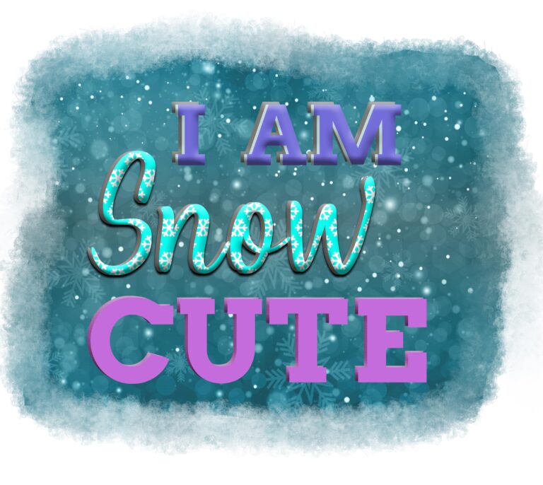 Free I am Snow Cute Sublimation File