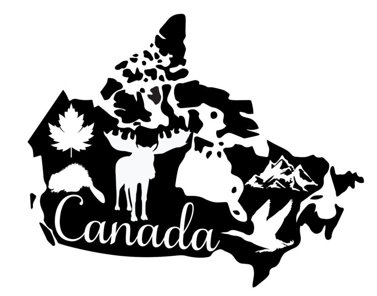 Free Canada Map Silhouette SVG File