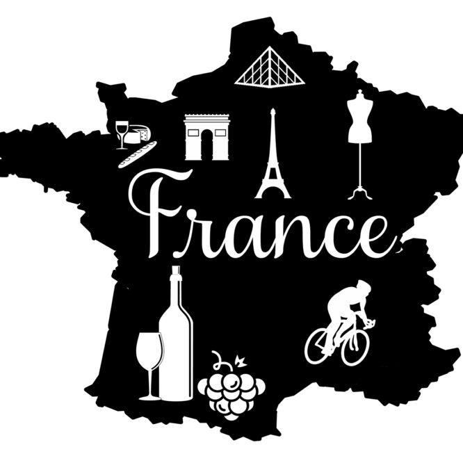 Free France Map Silhouette SVG File