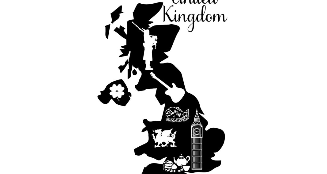 Free United Kingdom Silhouette Map SVG Cutting File