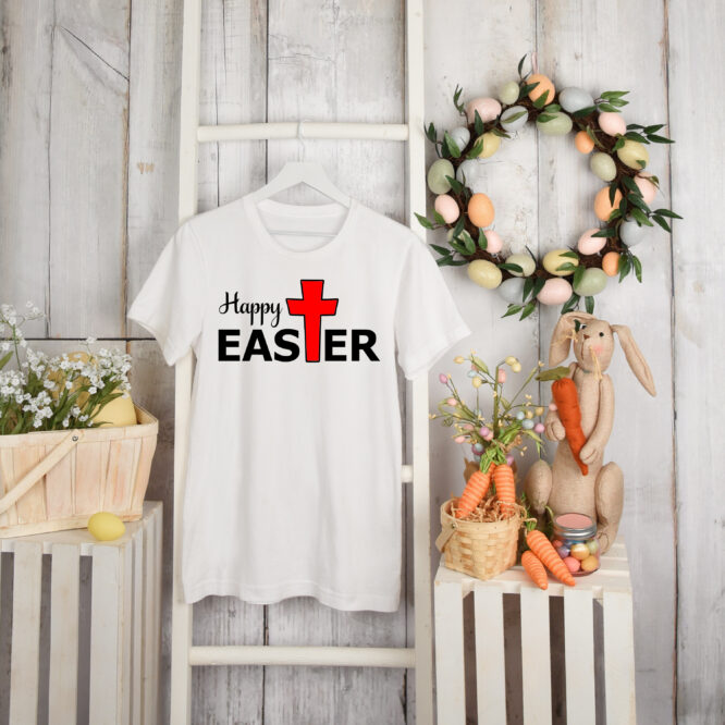 Free Happy Easter T Shirt Design SVG File