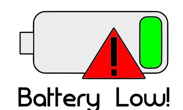 Free Battery Low SVG Cutting File for the Cricut.