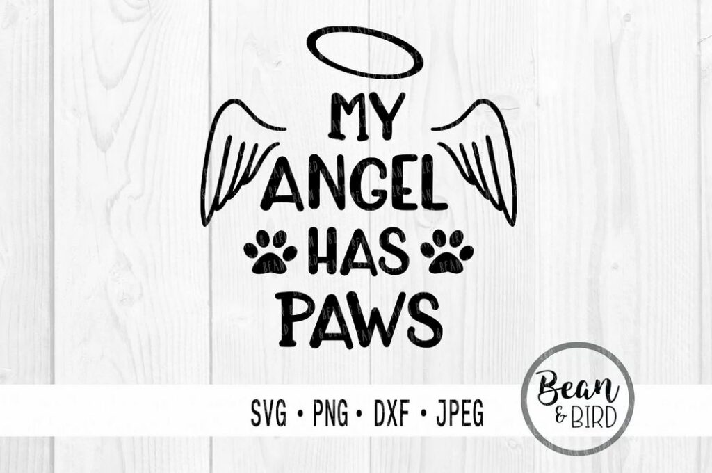 Free My Angel Has Paws SVG File