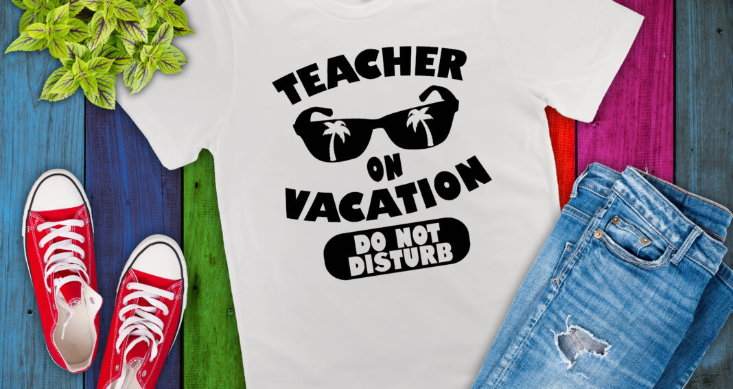 Free Teacher on Vacation SVG File