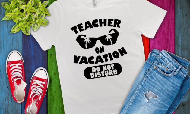 Free Teacher on Vacation SVG File