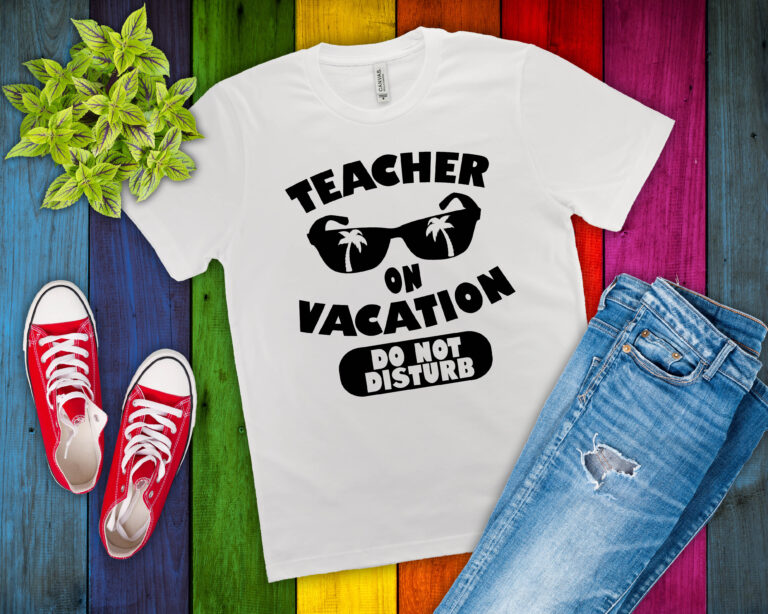 Free Teacher on Vacation SVG File