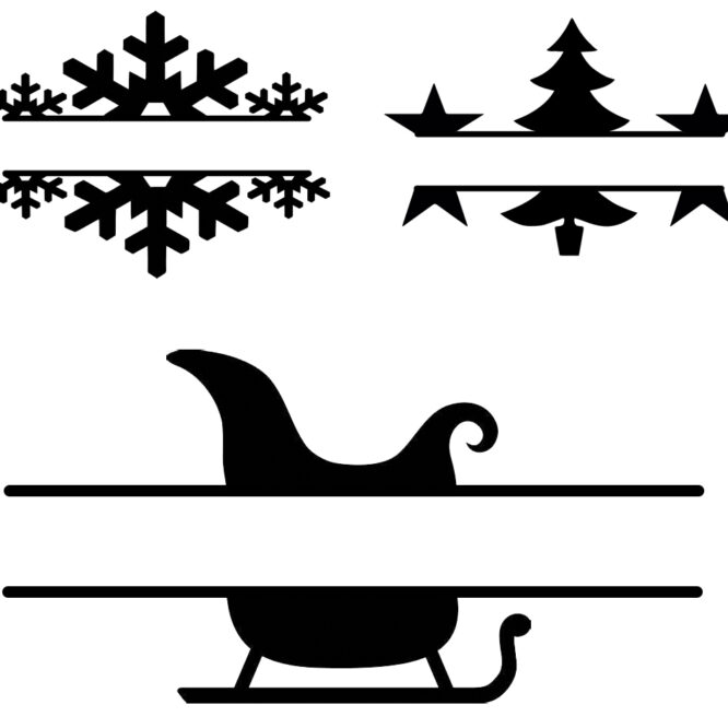 Free 3 Christmas Monogram SVG Files