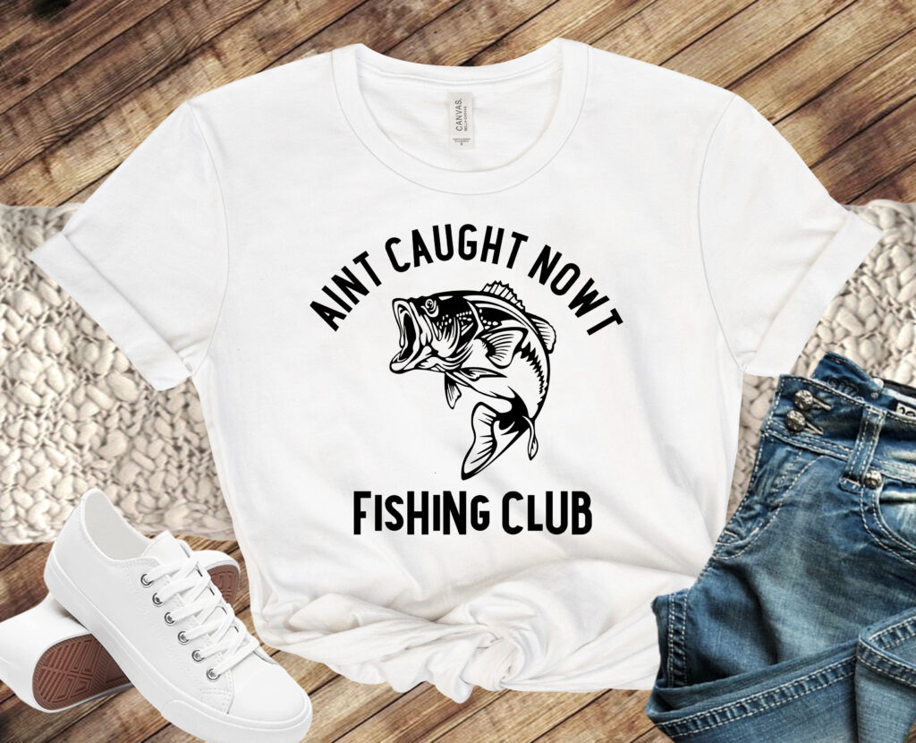 Free Aint Caught Nowt Fishing Club SVG File