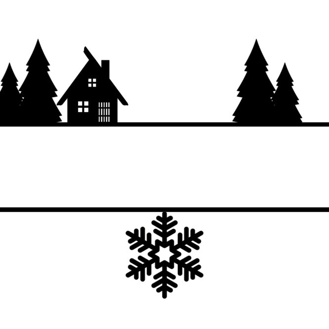 Free Christmas Village Monogram SVG