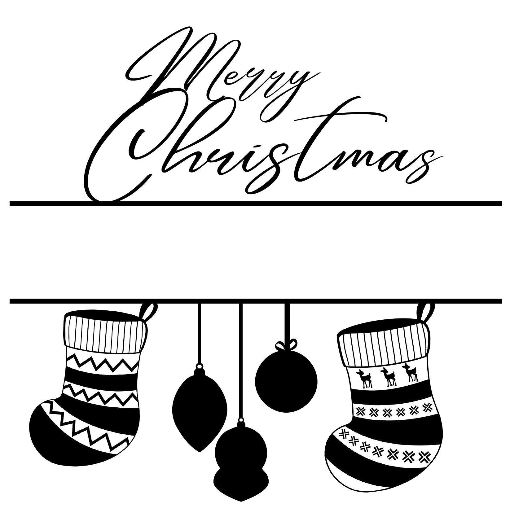 Free Merry Christmas Monogram SVG File
