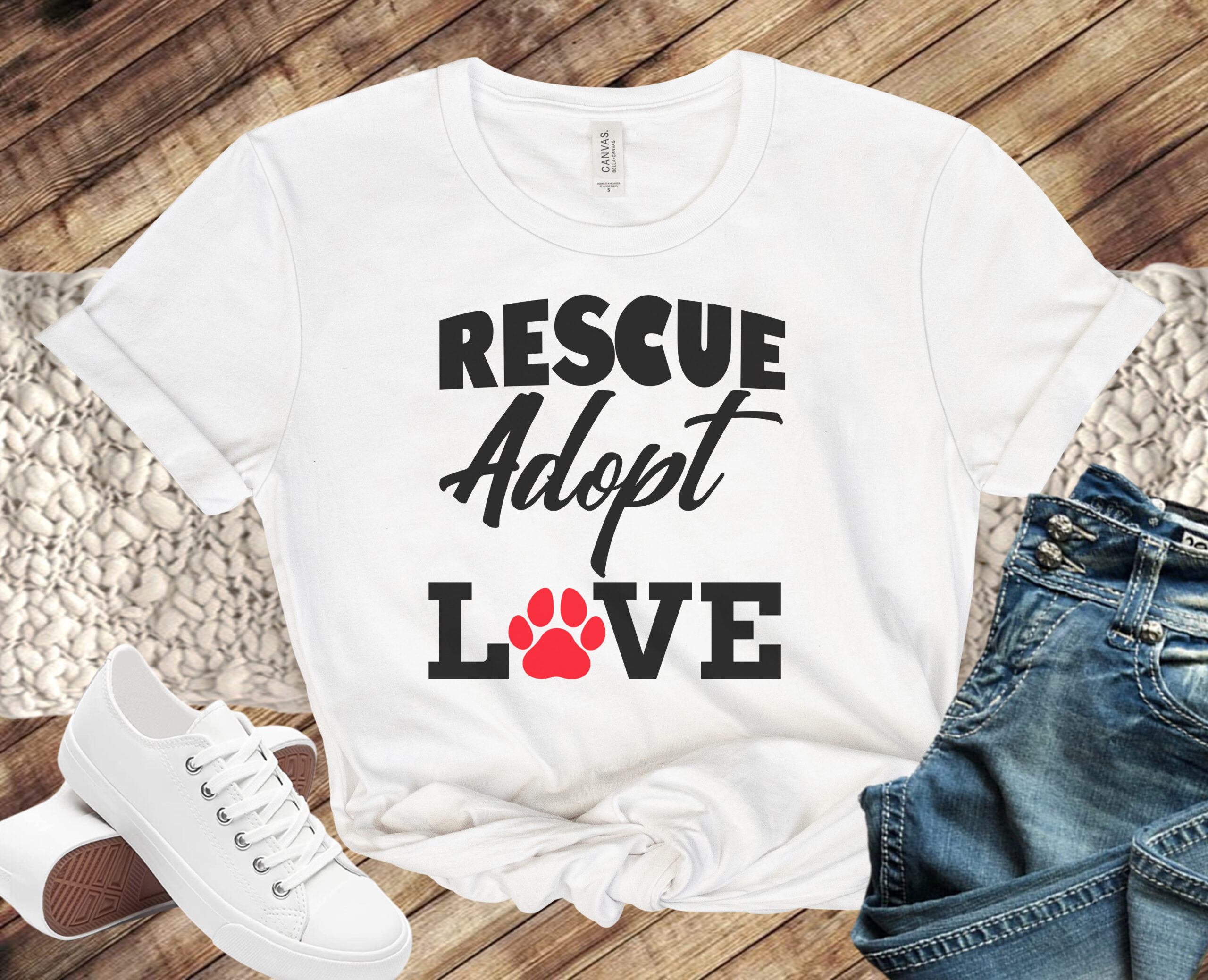 Free Rescue Adopt LOVE SVG Cutting File
