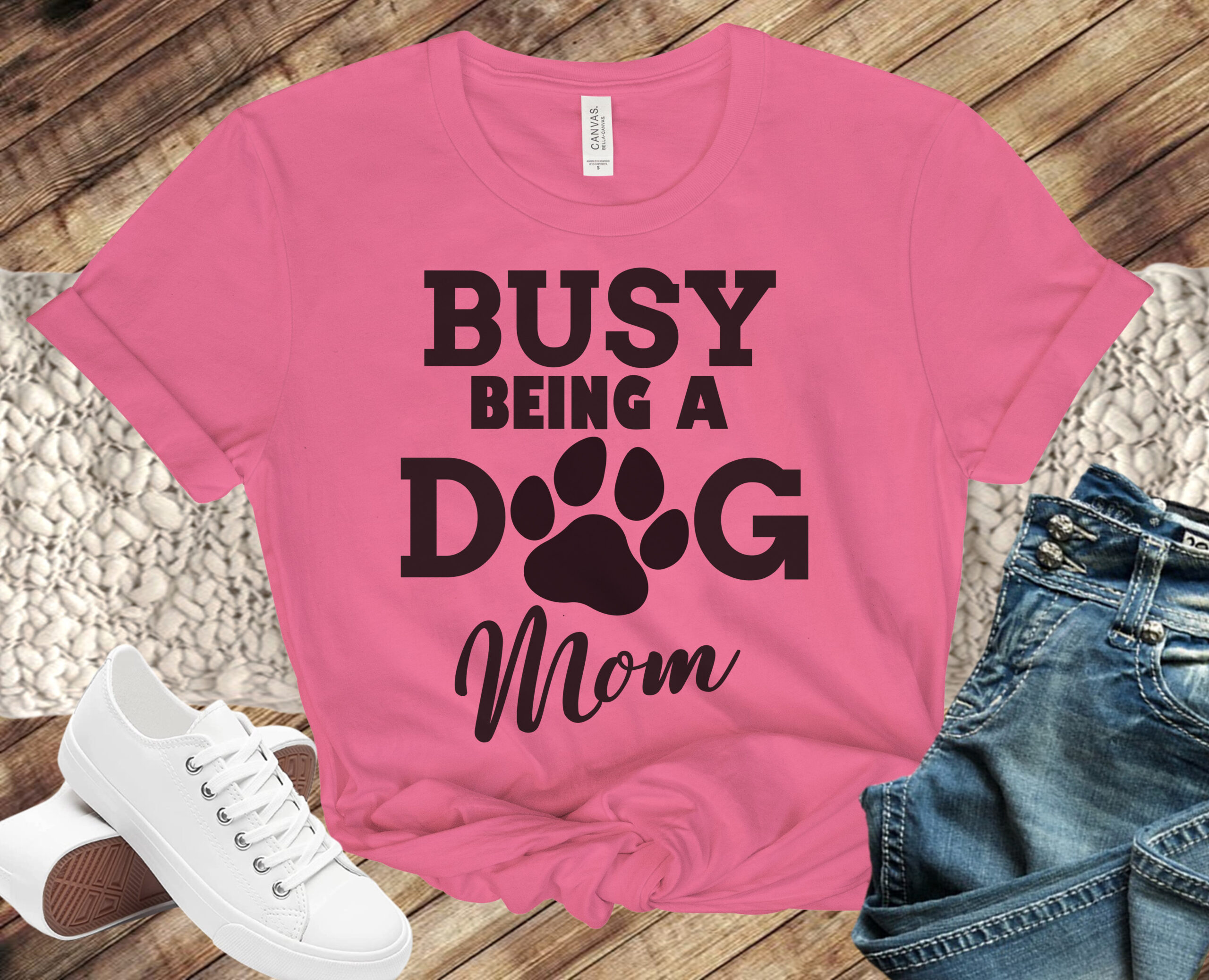 Free Busy Being a Dog Mom SVG File