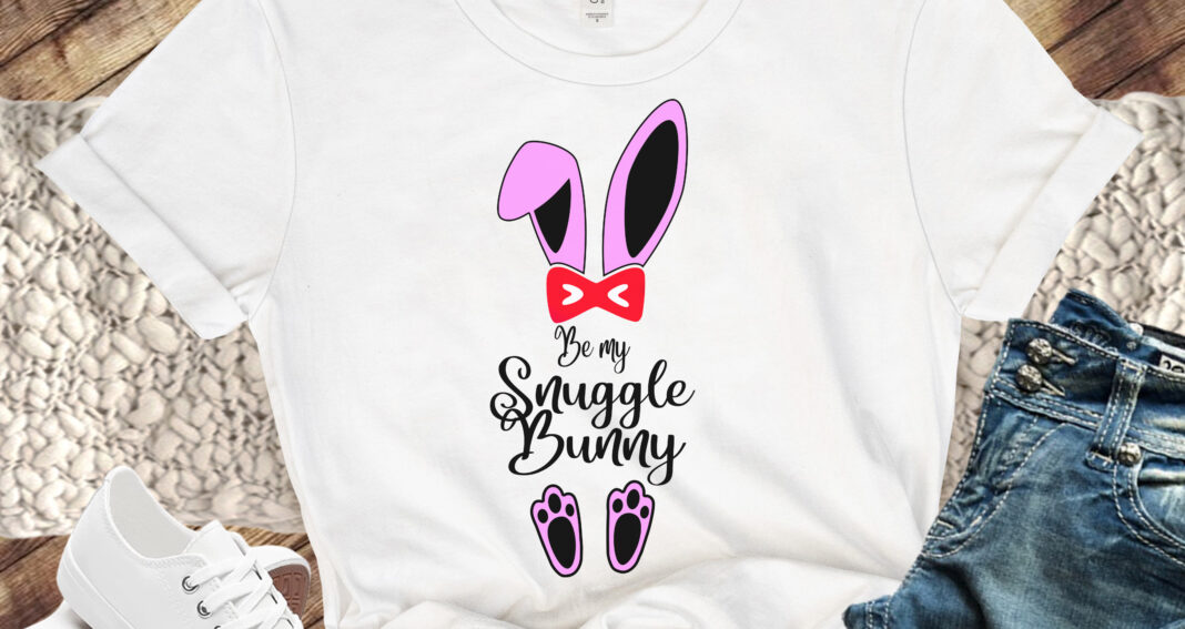 Free Be My Snuggle Bunny with Hair-bow SVG