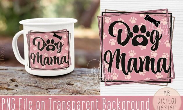 Free Dog Mama Paw Print SVG File