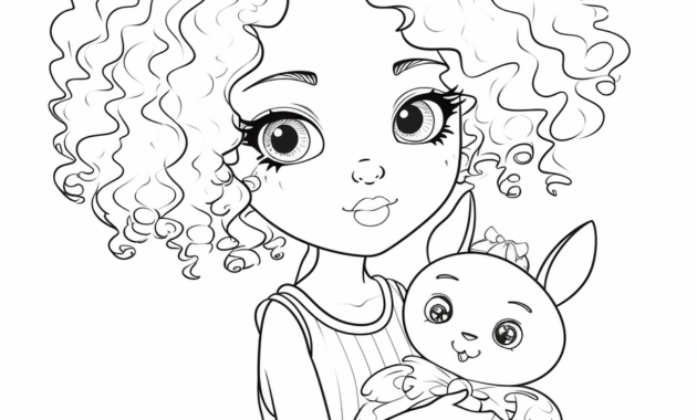 Free 4 Chibi Girls Coloring Pages for Kids