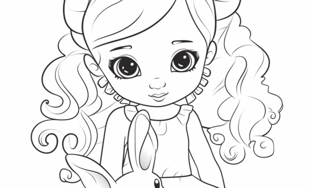 Free 4 Chibi Girls Coloring Pages for Kids