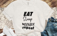 Free Eat Sleep Wrestle Repeat SVG File