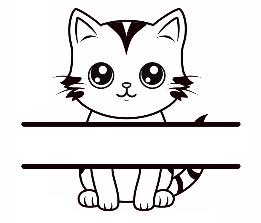Four Free Split Cats SVG Files