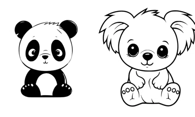 Free Panda and Koala SVG File
