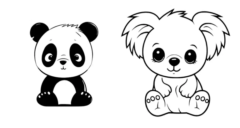 Free Panda and Koala SVG File