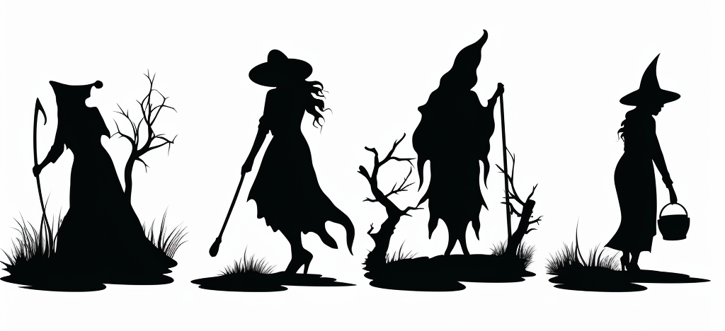Free Halloween Silhouettes SVG Set 1