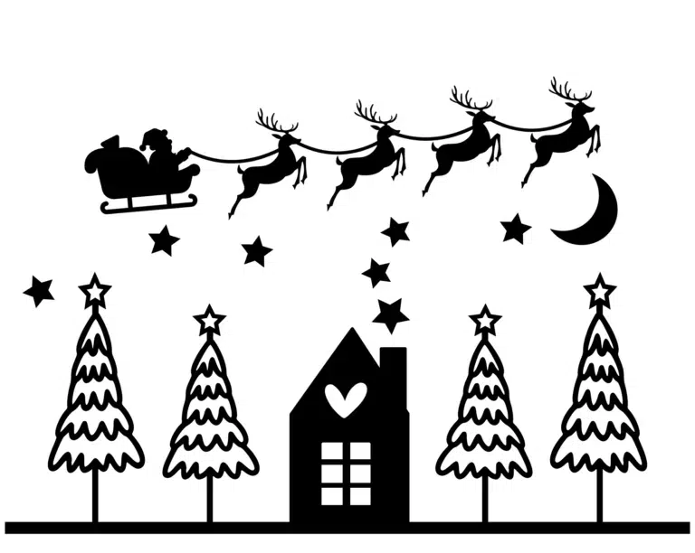 Free Christmas Town SVG File