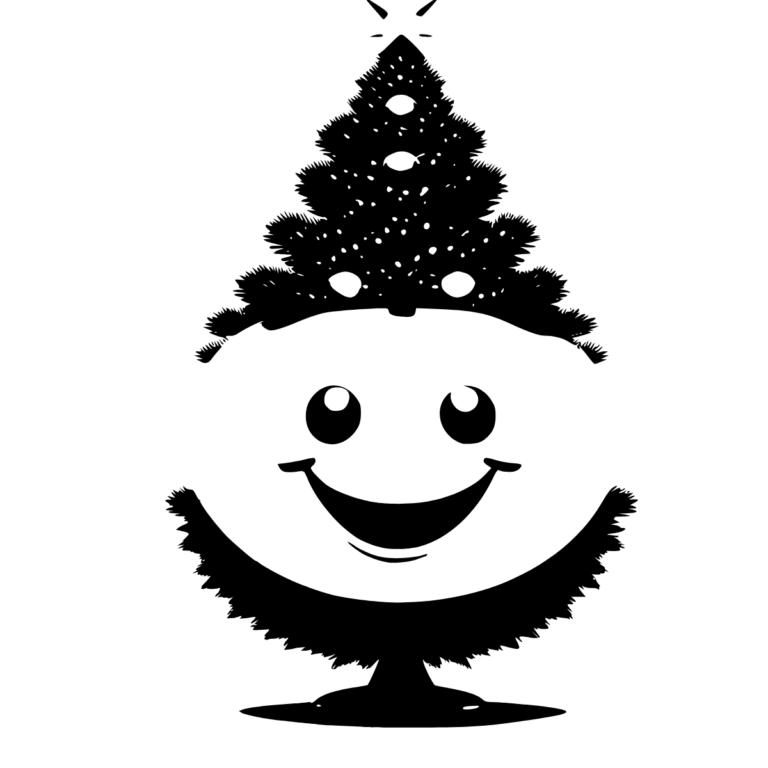 Free Smiling Christmas Tree SVG File