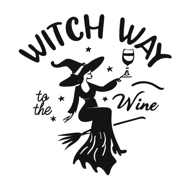 Free Witch Way to the Wine SVG File