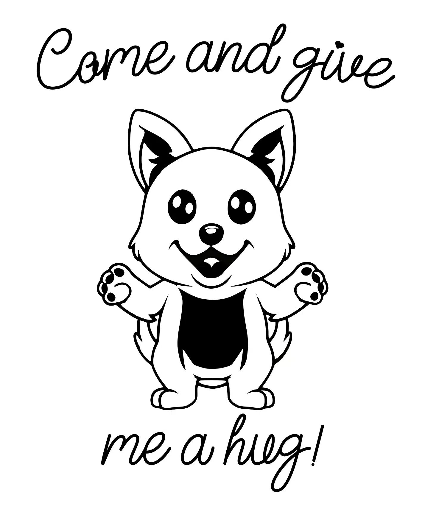 Free Come and Give Me a Hug SVG File