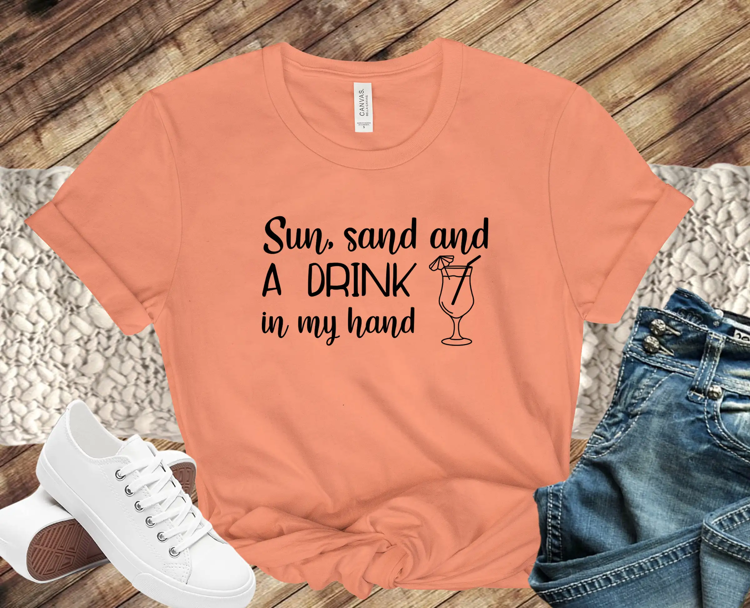 Free Sun, Sand and a Drink SVG File