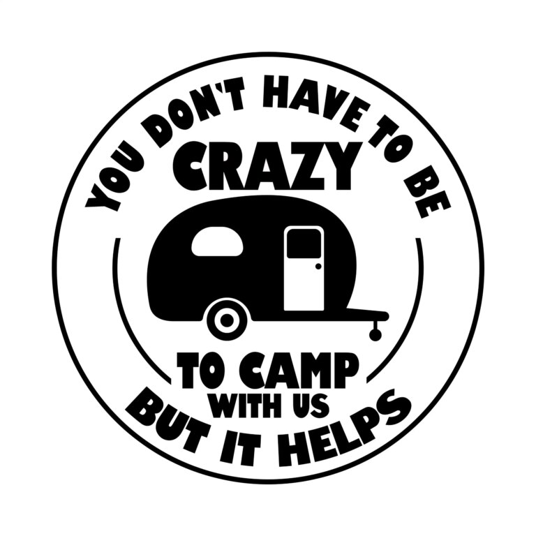 Free Crazy to Camp with US SVG File