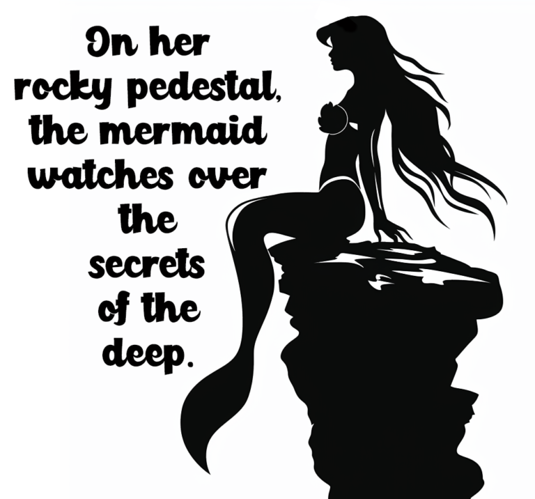 Free Mermaid on a Rock SVG File