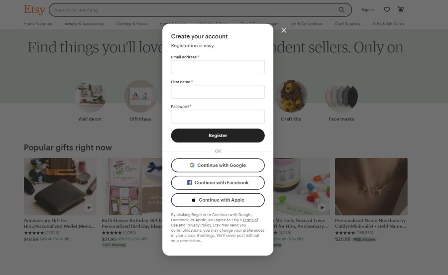 Create Your Etsy Account and Shop