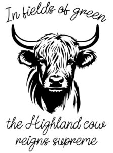 Highland Cow Quote Free SVG File Download