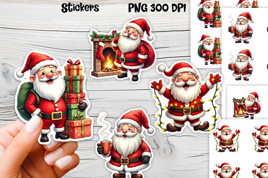 Santa Stickers