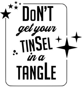Tinsel in a Tangle Free SVG File Download