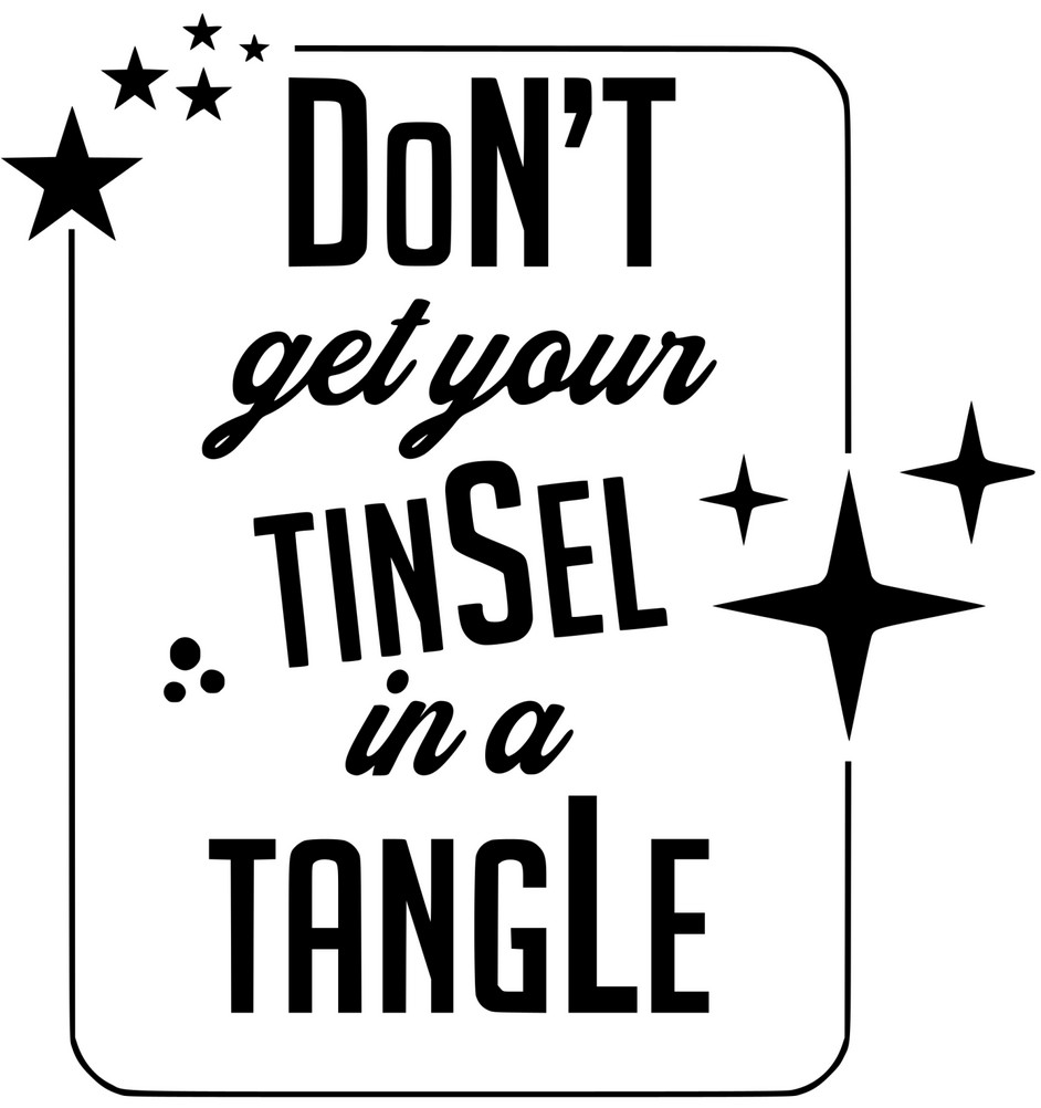 Tinsel in a Tangle Free SVG File Download