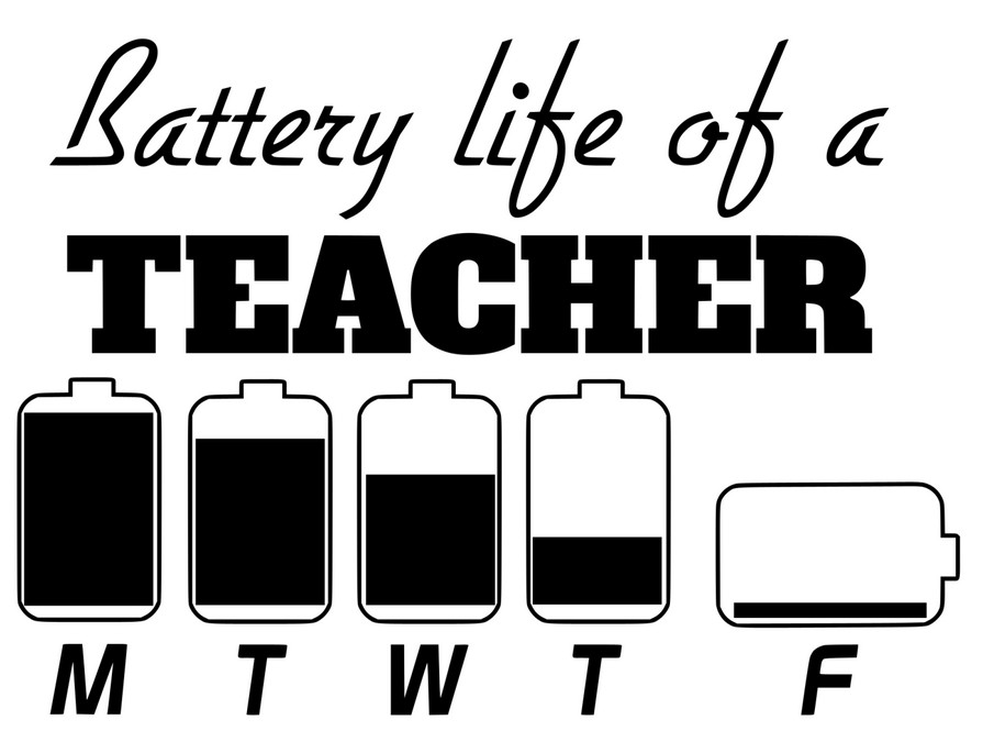 Battery Life of a Teacher SVG File Download