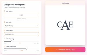 Free Monogram Maker for Cricut