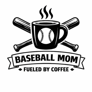 Free Baseball Mom Fueled by Coffee SVG preview image