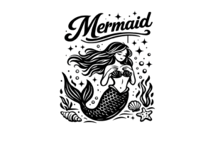 Mermaid SVG File Download