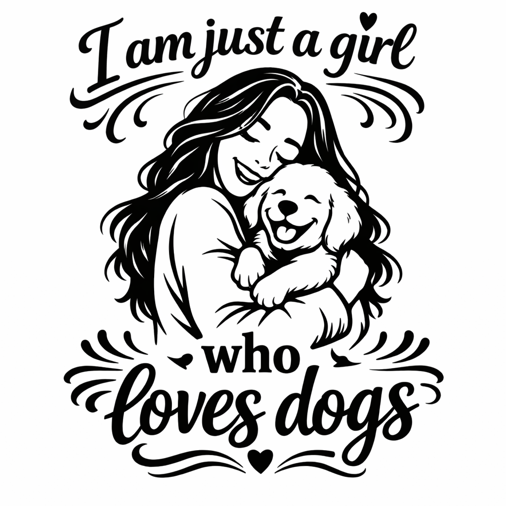 Girl Who Loves Dogs SVG Download