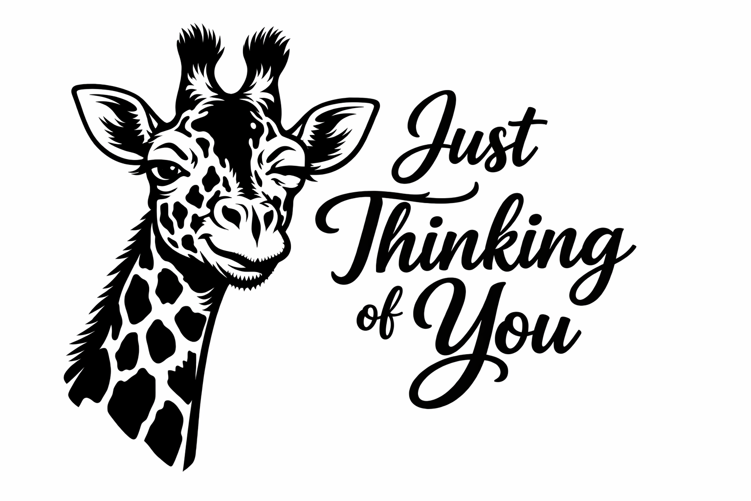 Thinking of You Giraffe SVG for Cricut