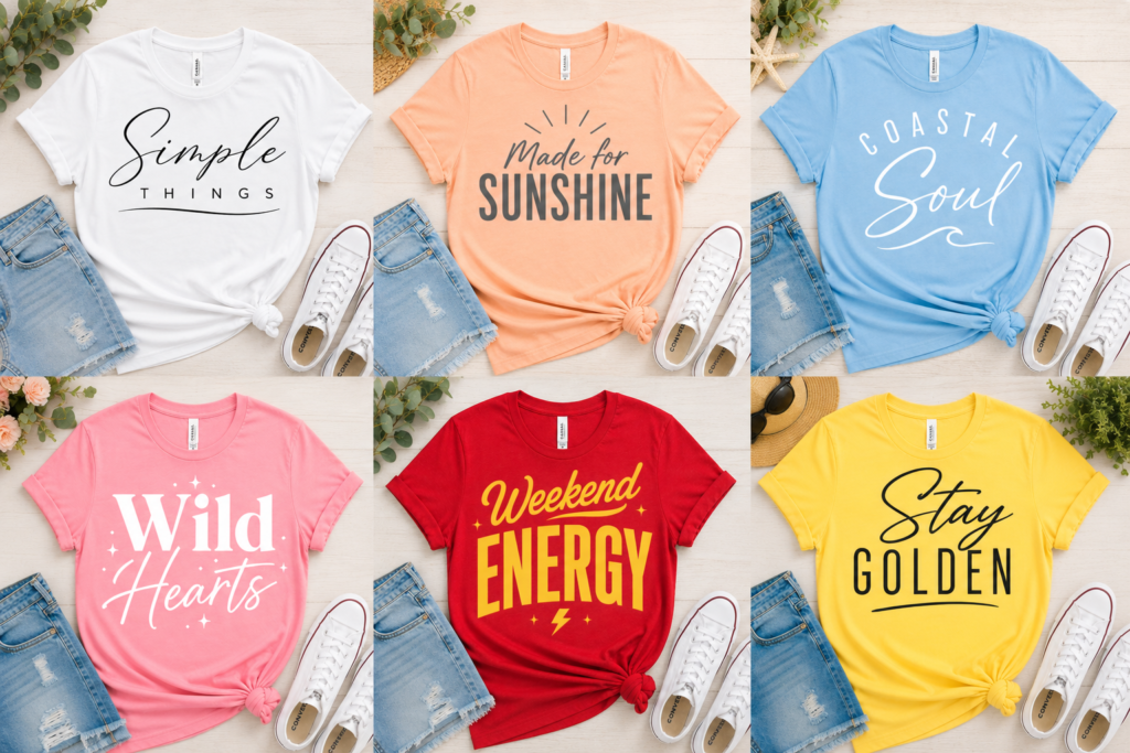 6 Cricut T-shirt designs Banner