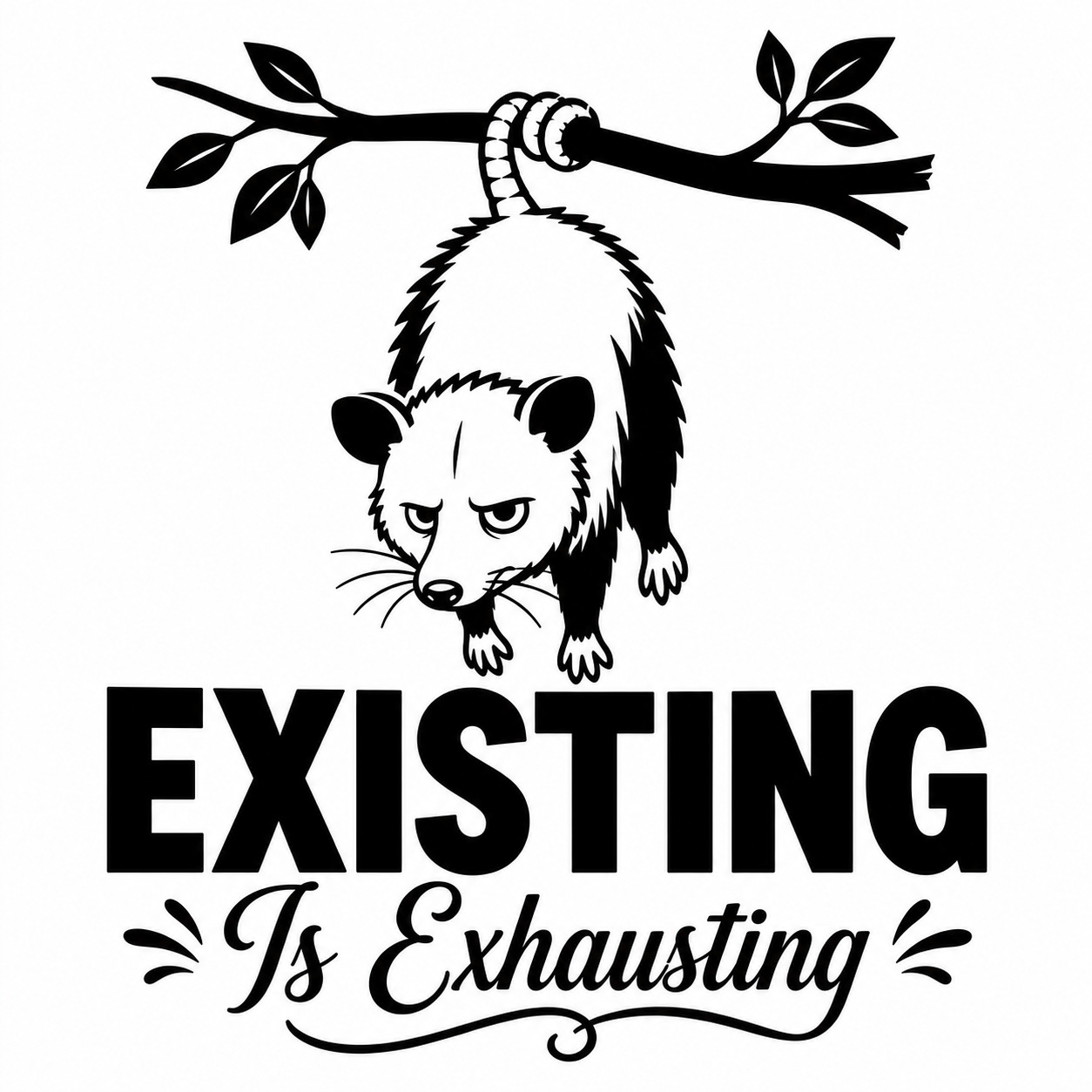 Existing is Exhausting Free SVG